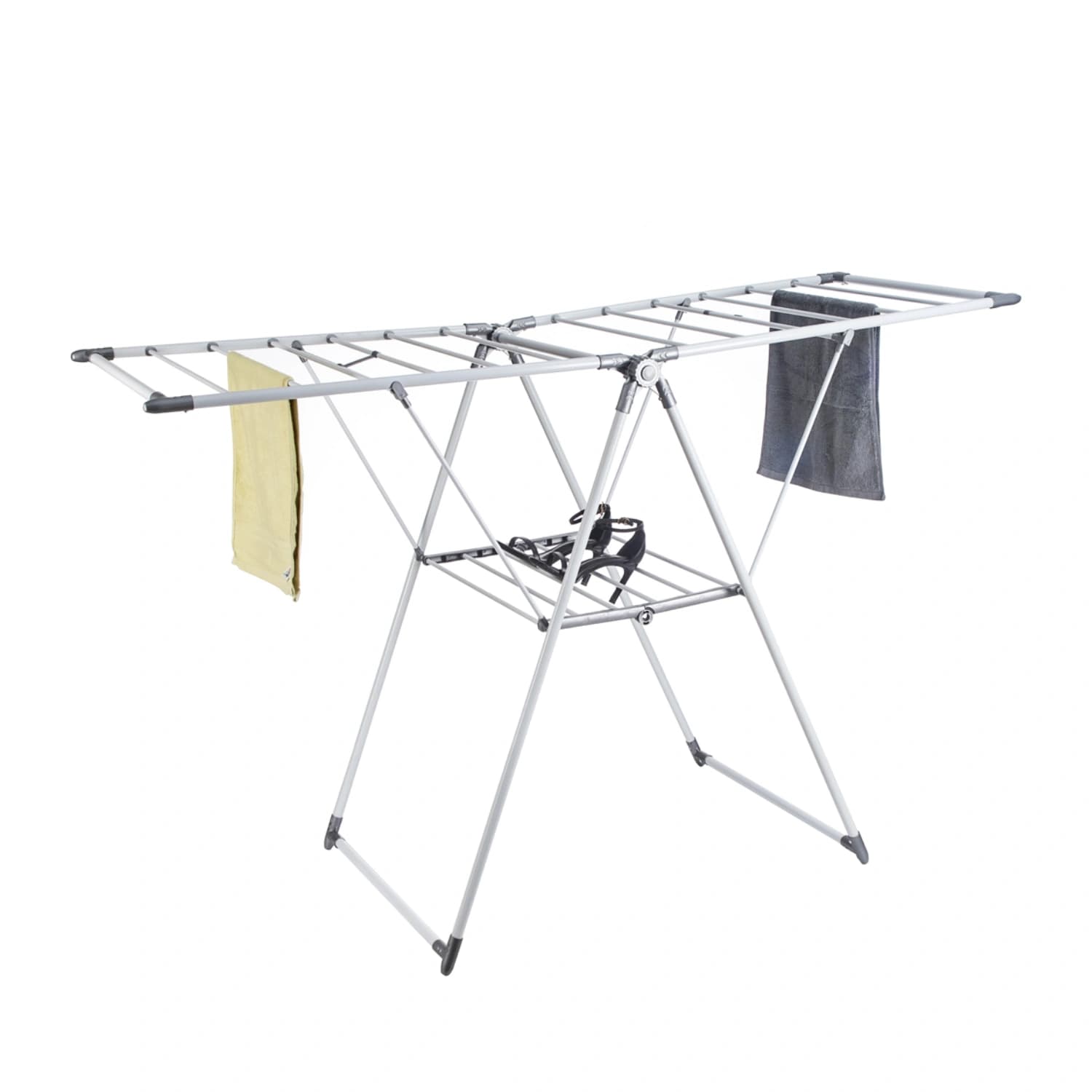 kemket 21-Rail Foldable Clothes Drying Rack with Adjustable Wings, Suitable for Indoor & Outdoor Use