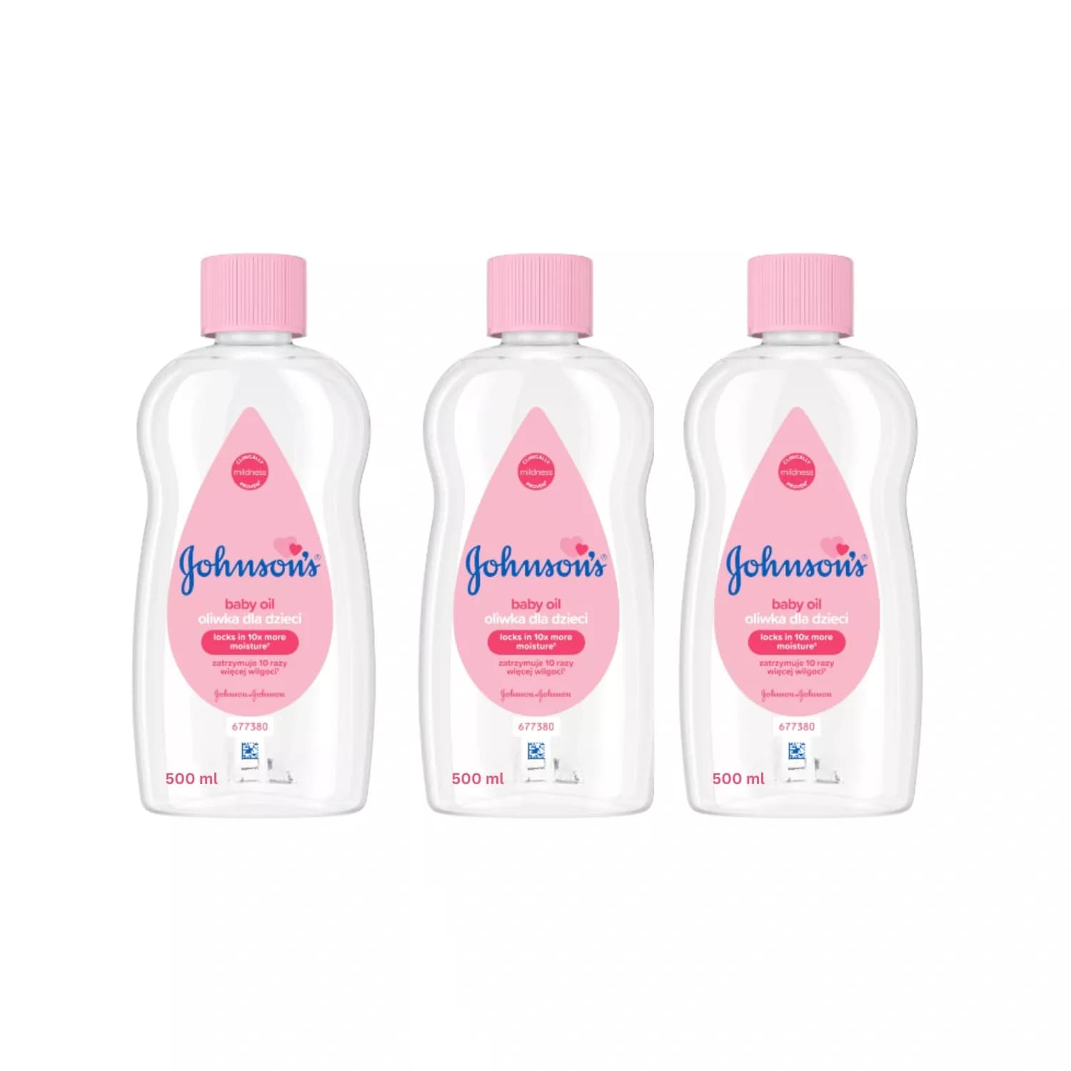Johnsons Baby Oil 500ml – Pack of 3