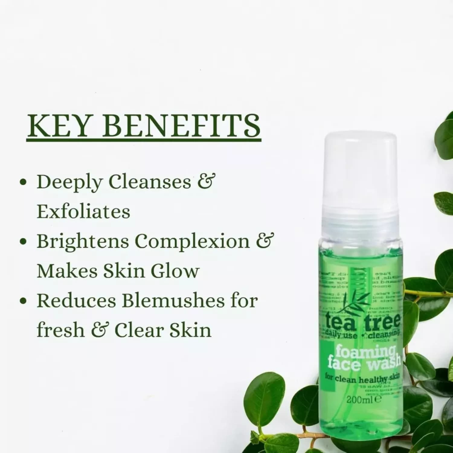 Xpel Tea Tree Foaming Face Wash 200ml