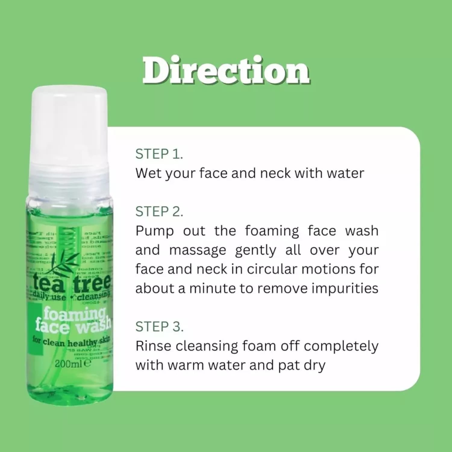Xpel Tea Tree Foaming Face Wash 200ml