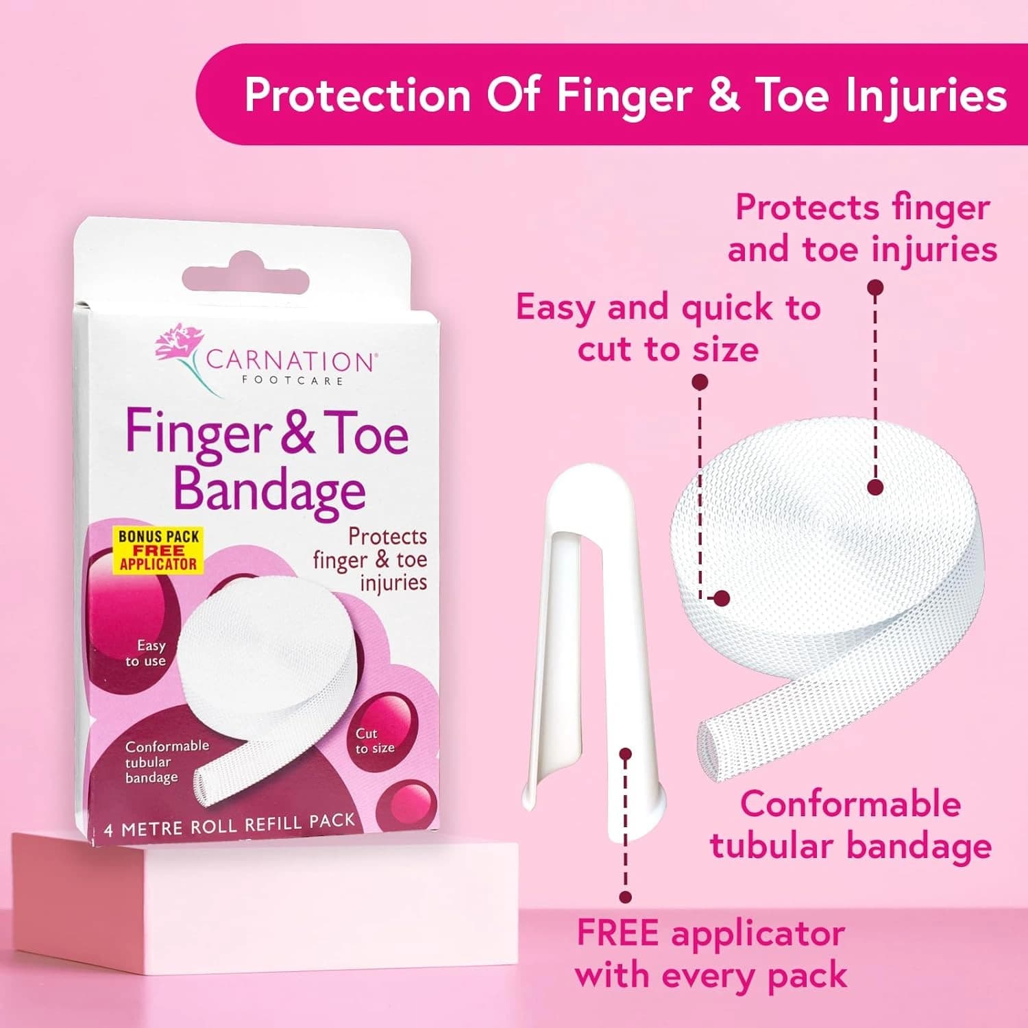 Carnation Finger Toe Bandage 4 meter