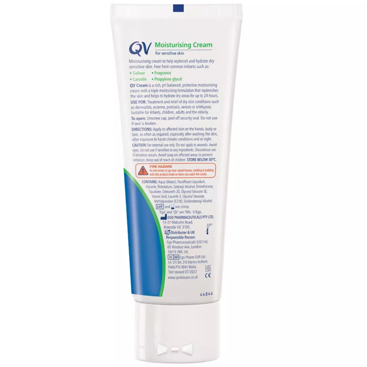 QV Cream with 10% Glycerin 100g