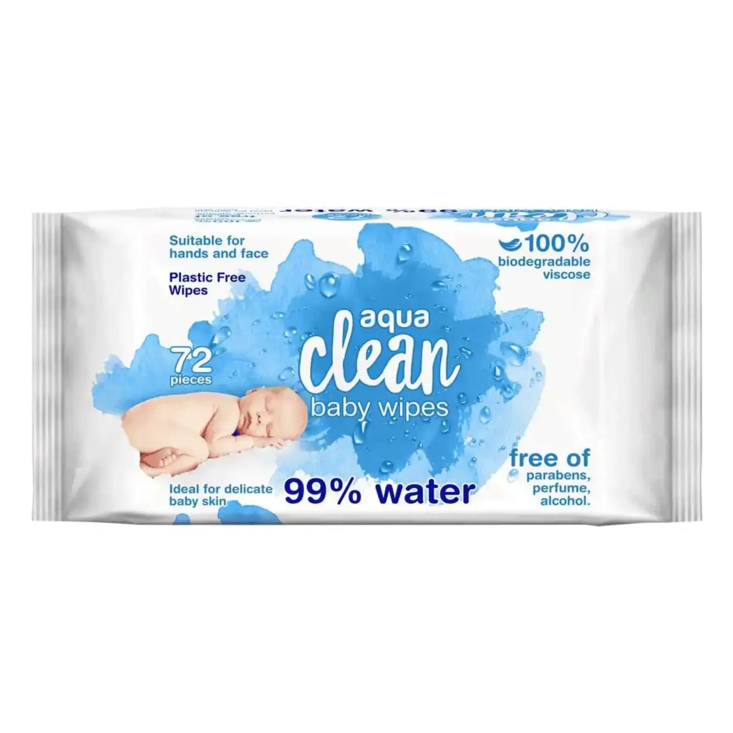 Aquaclean baby wipes 72s 1