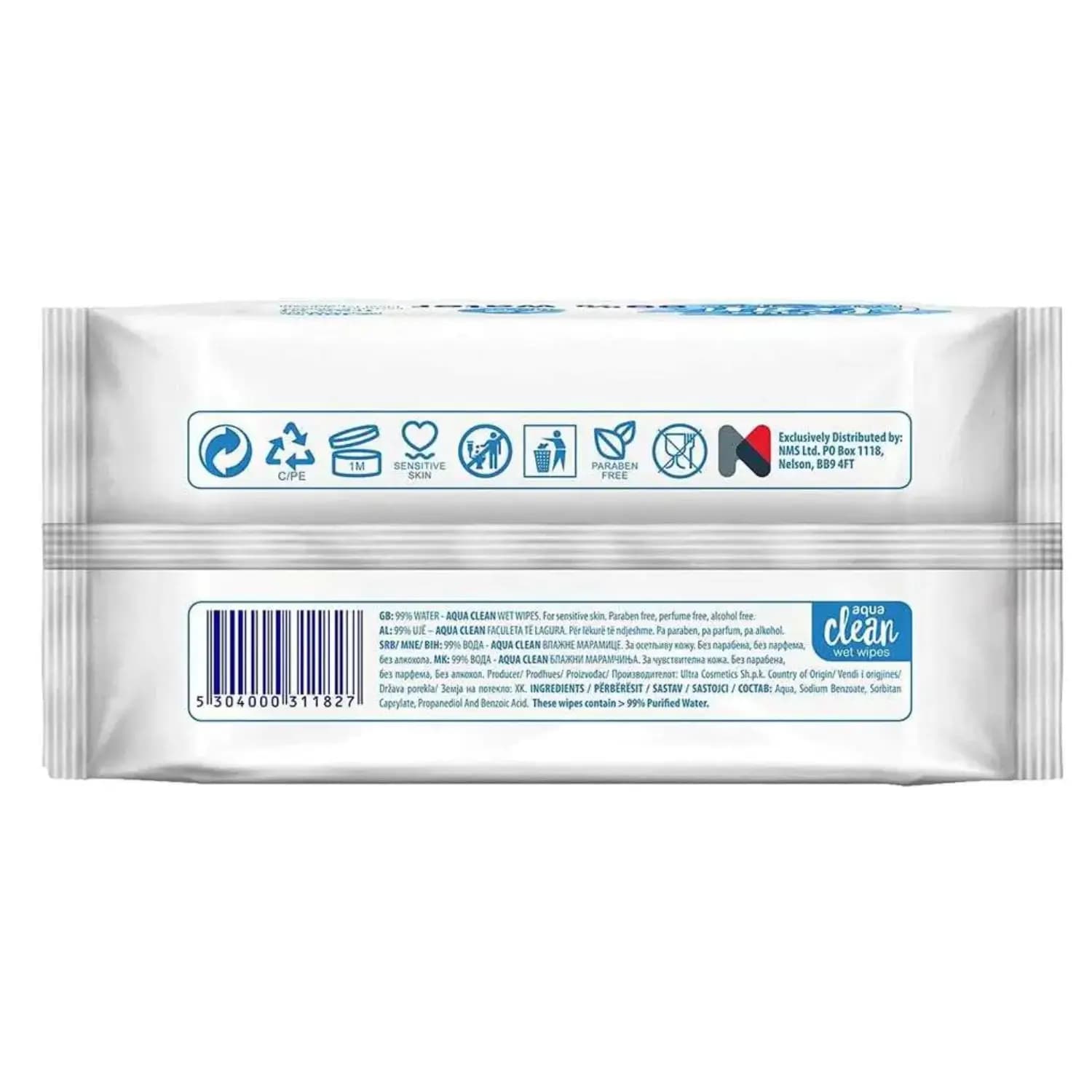 Aquaclean baby wipes 72s 6