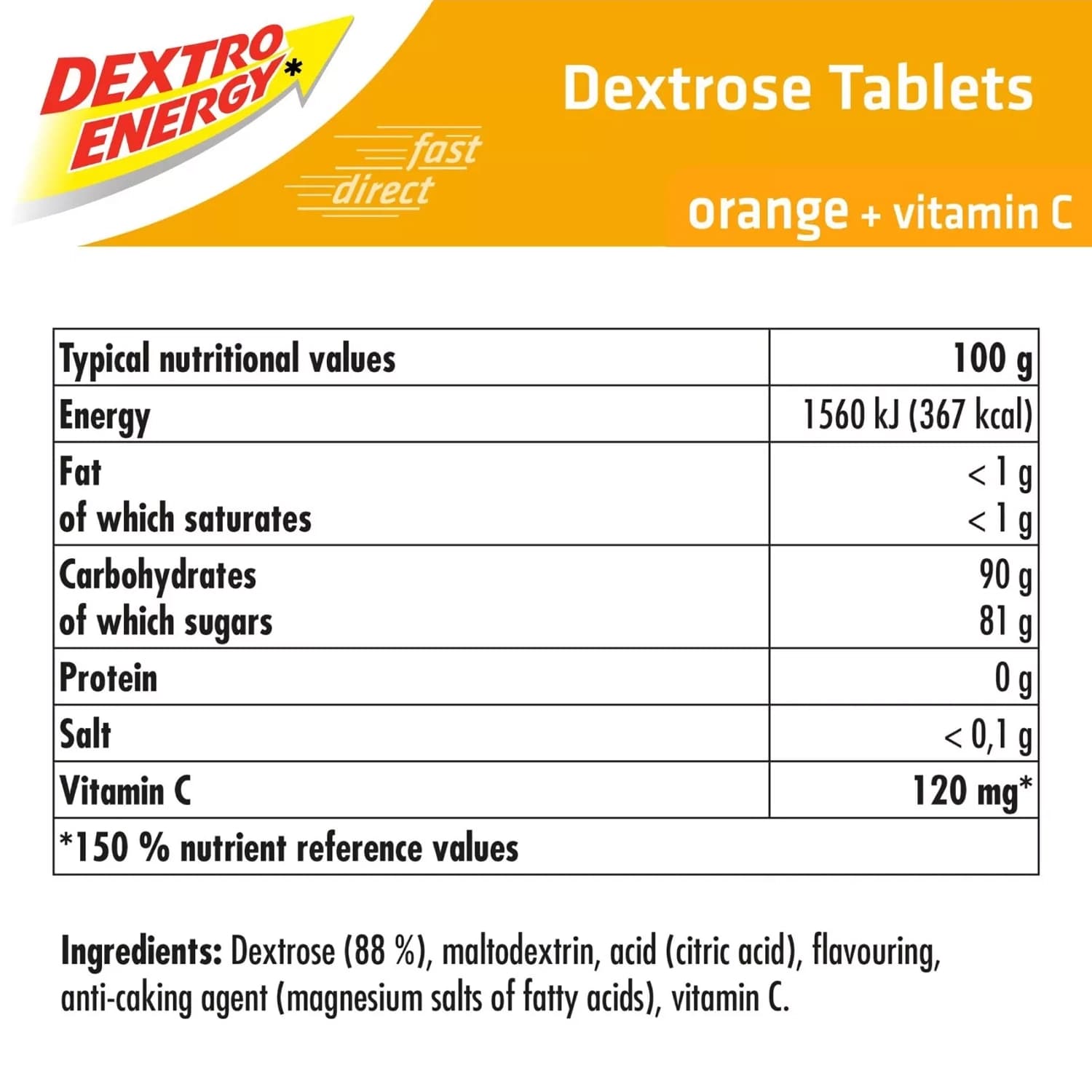 Dextro energy tabs orange twin 4