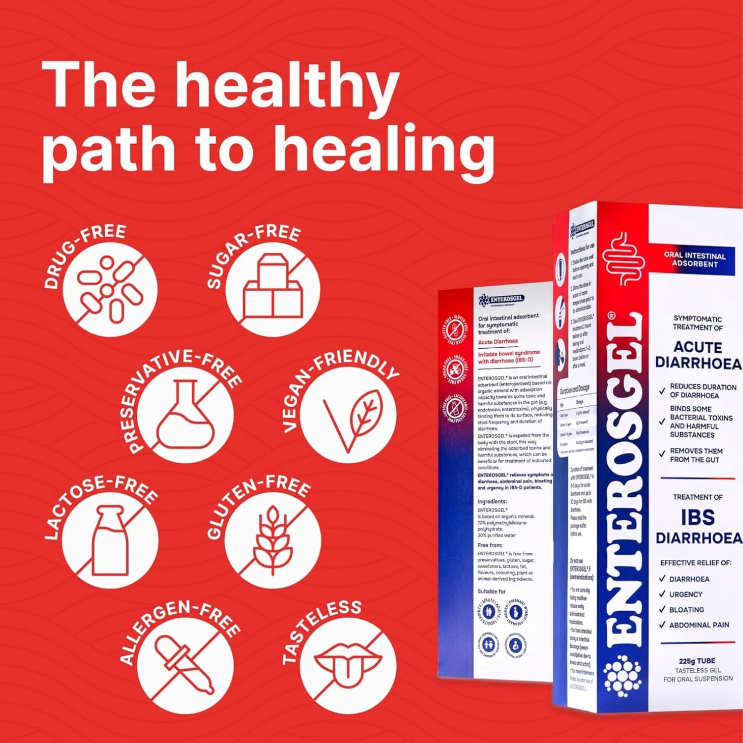 Enterosgel ibs relief gel tube 225g 2