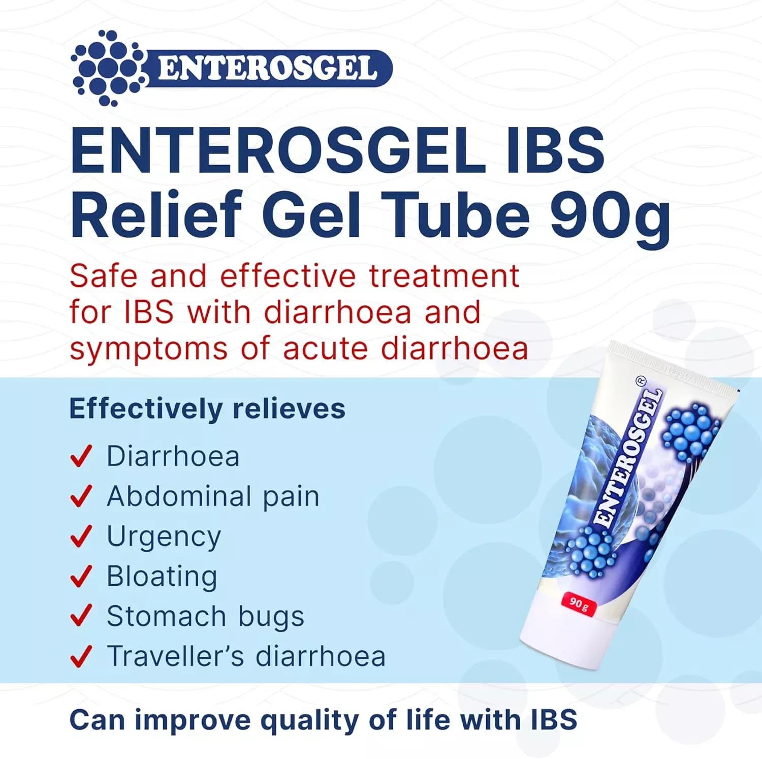 Enterosgel ibs relief gel tube 90g 5
