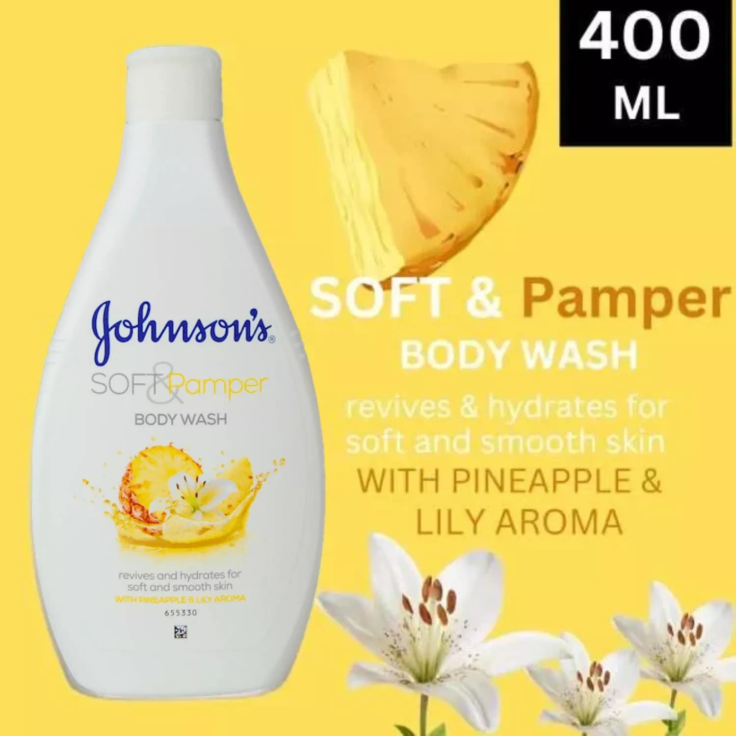 Johnsons bwash soft pamper 400ml 1