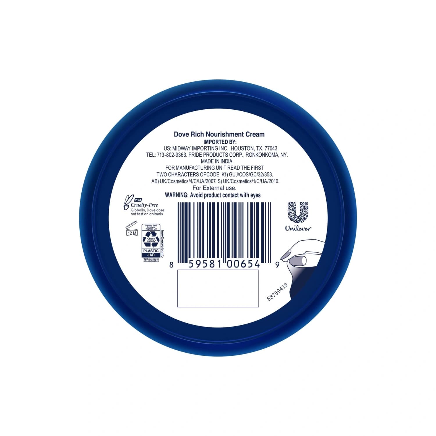 Dove cream rich nourishment 75ml 3