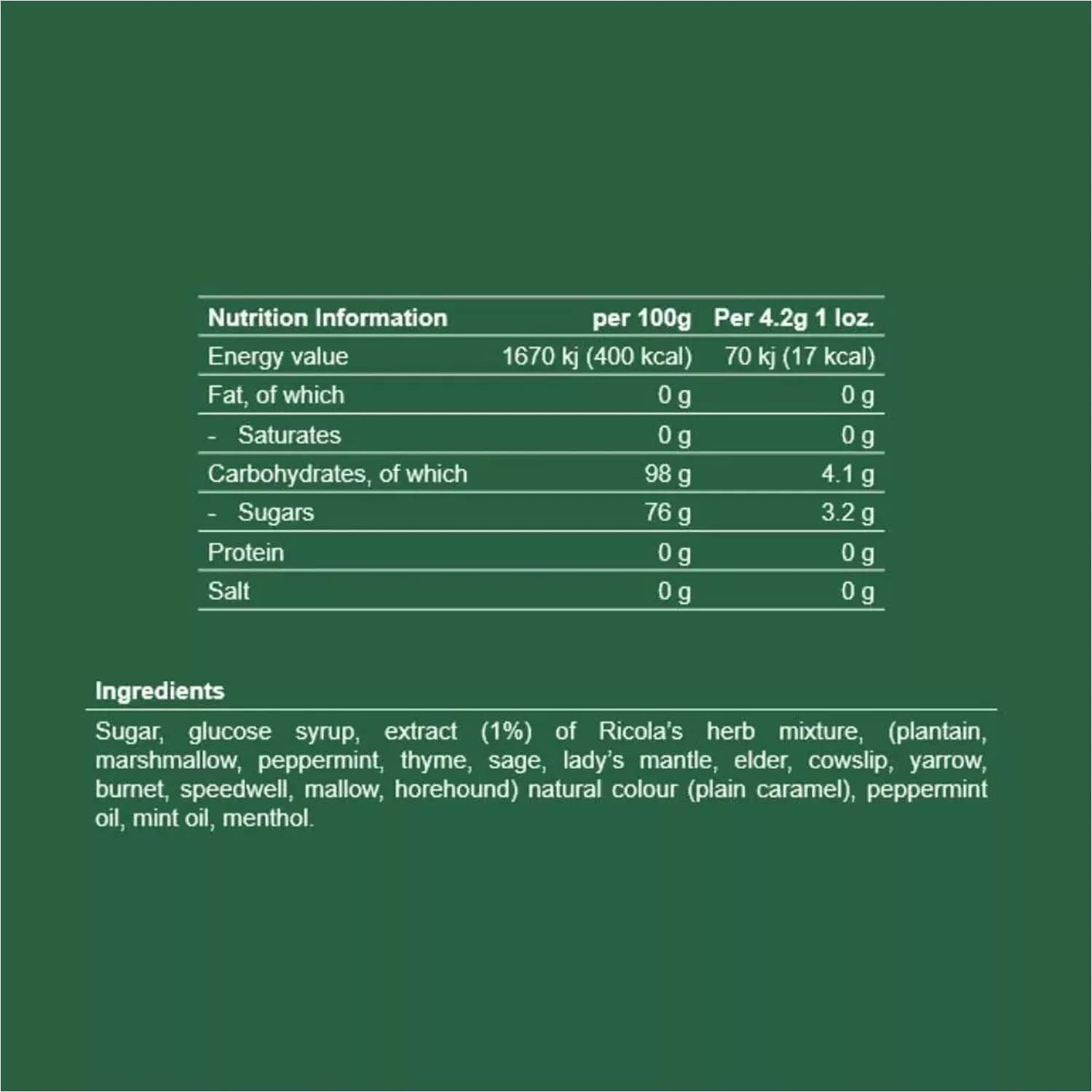 Ricola Soothe Clear Original Herb 75g