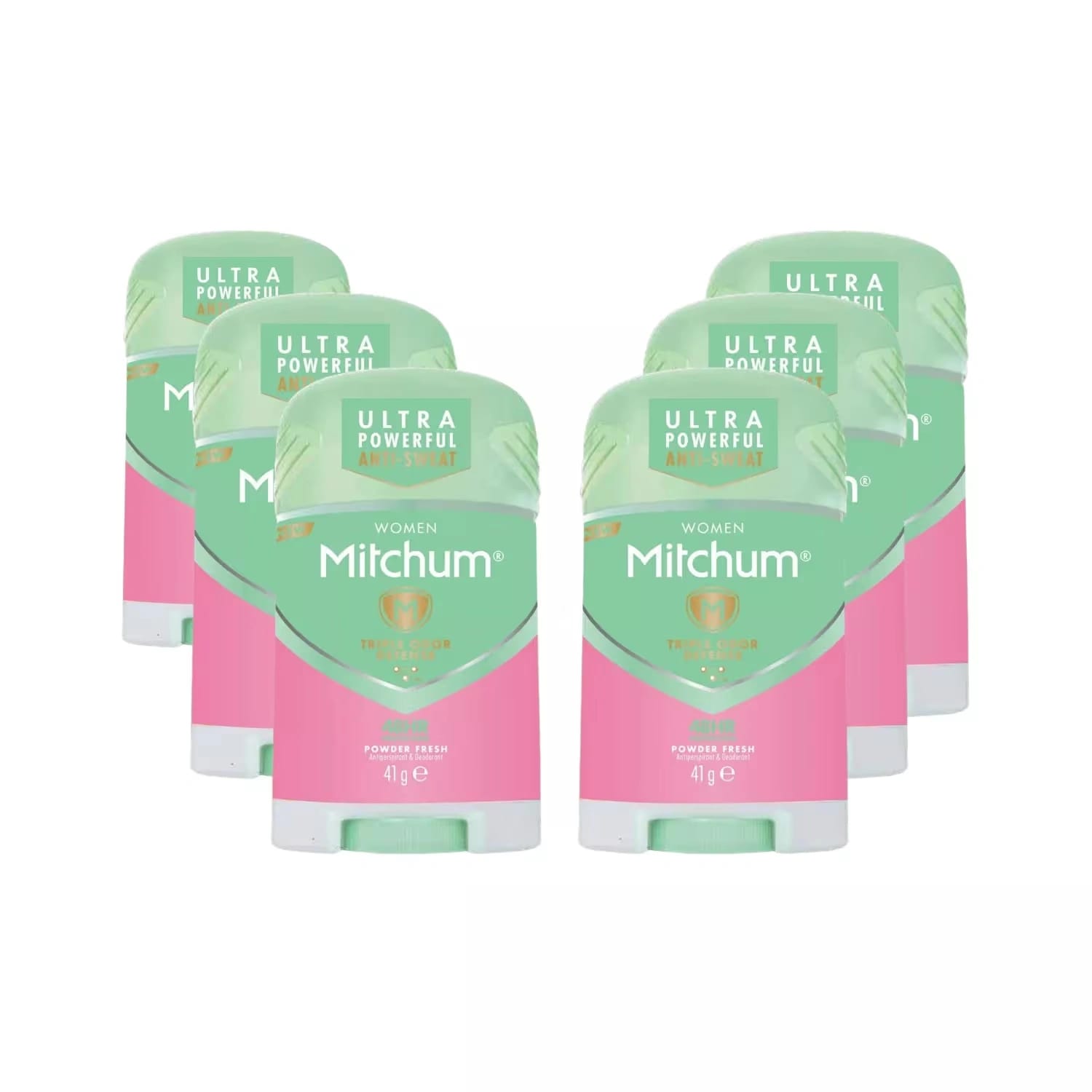 Mitchum Powder Fresh Deodorant Stick 41g x 6 Packs