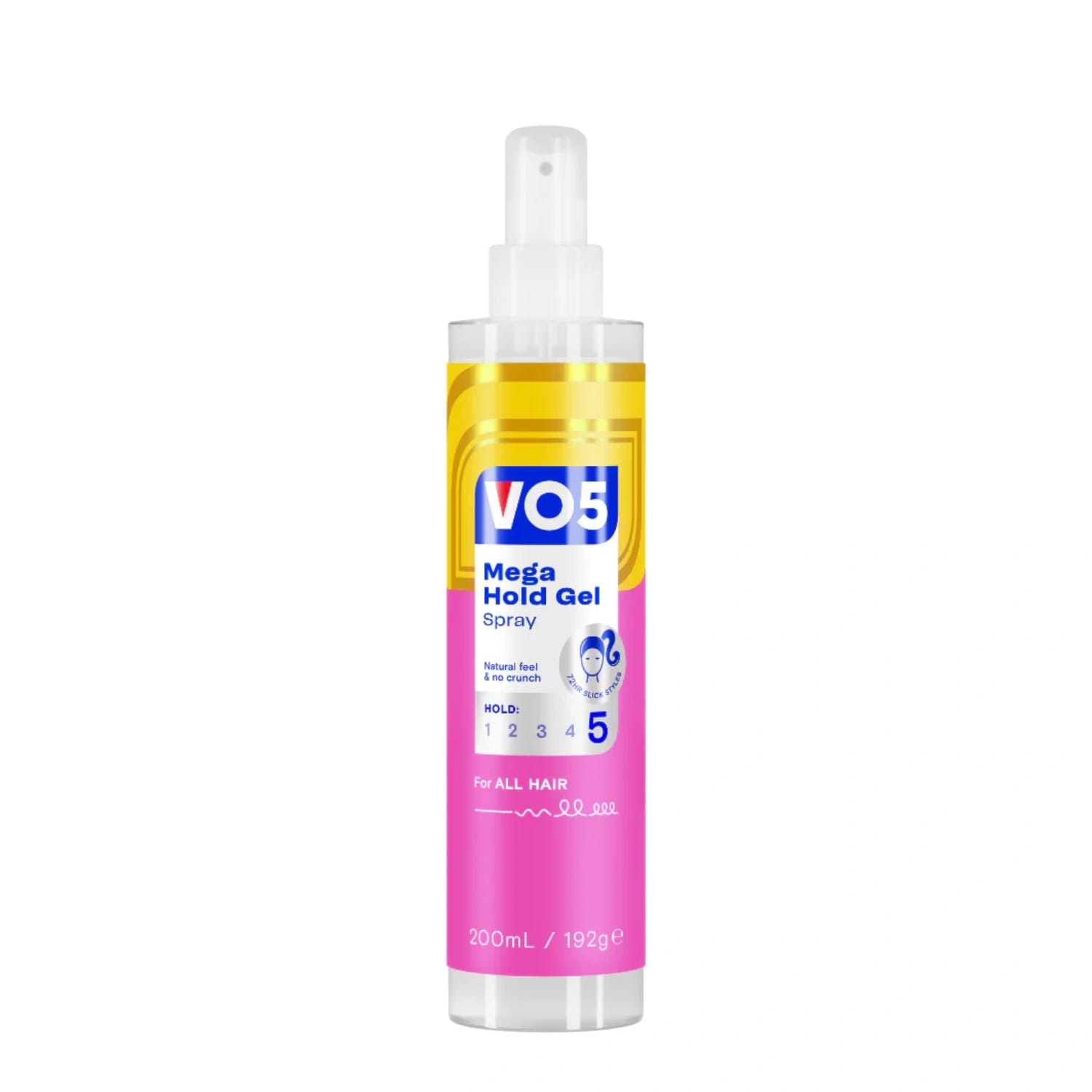 Vo5 Mega Hold 24 hour Frizz Control Gel Spray 200ml