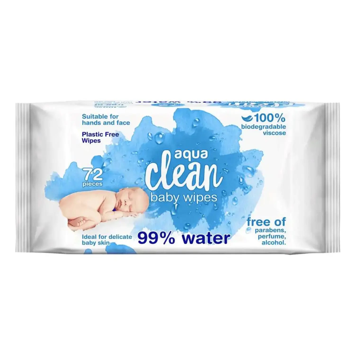 Aqua Clean Baby Wet Wipes 72 Wipes