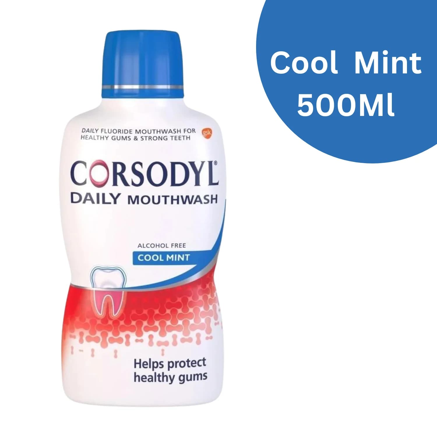 Corsodyl Daily Gum Care Mouthwash Mint 500ml