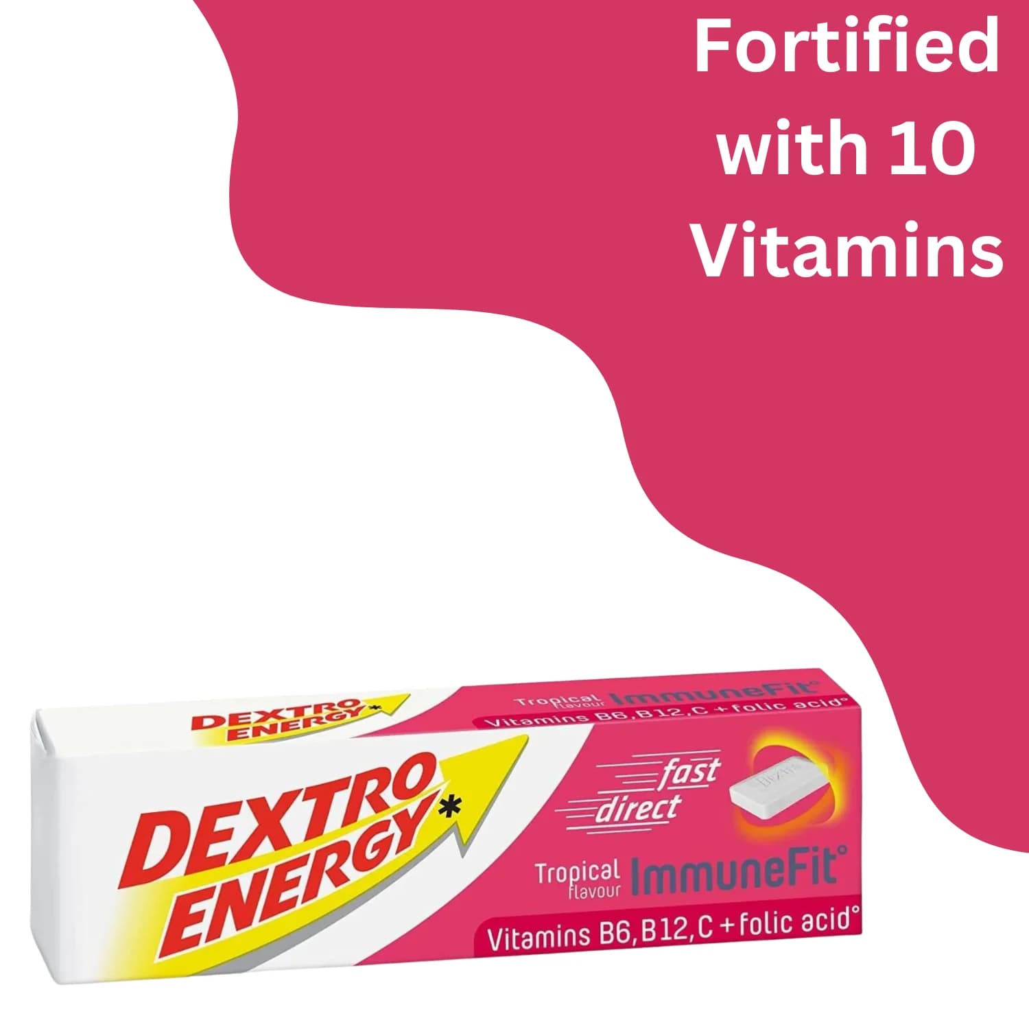 Dextro Energy Tablets ImmuneFit Tropical Flavour 47g