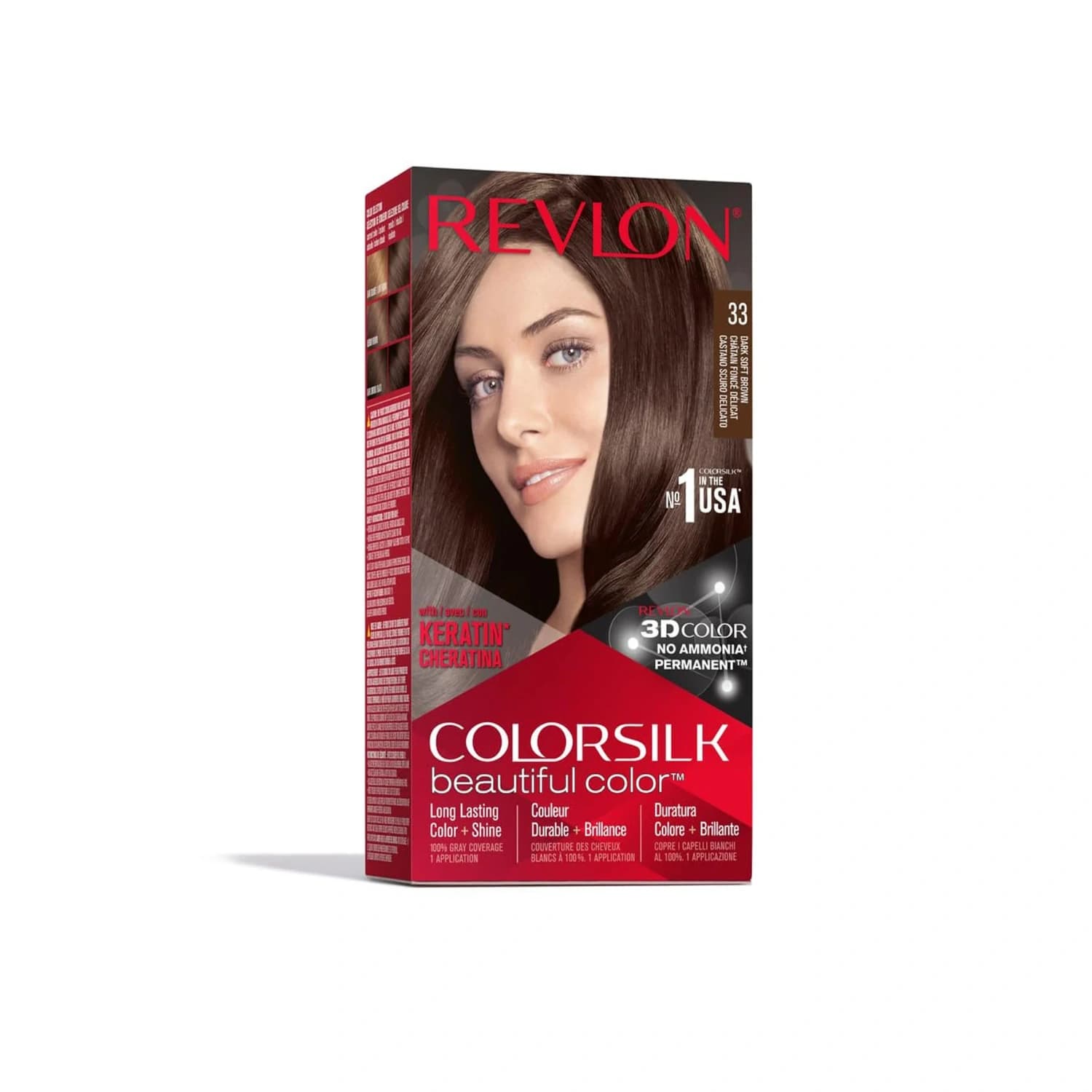 Revlon Colorsilk Permanent Hair Colour 33 Dark Soft Brown