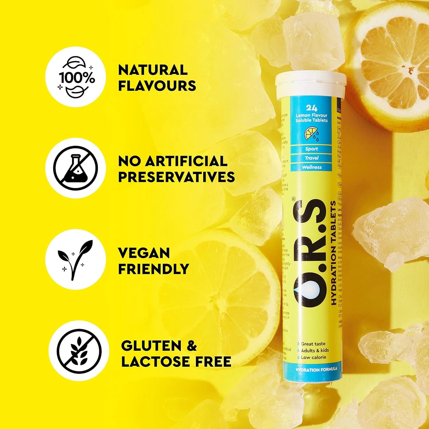 6x O.R.S. Hydration Lemon 24 Tablets