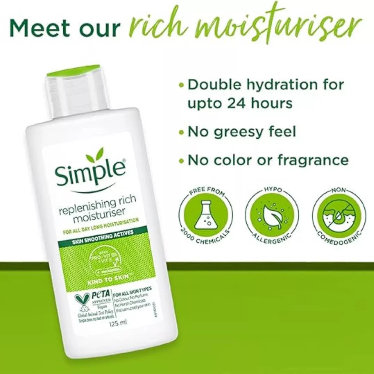 Simple Kind To Skin Replenishing Rich Moisturiser 125ml