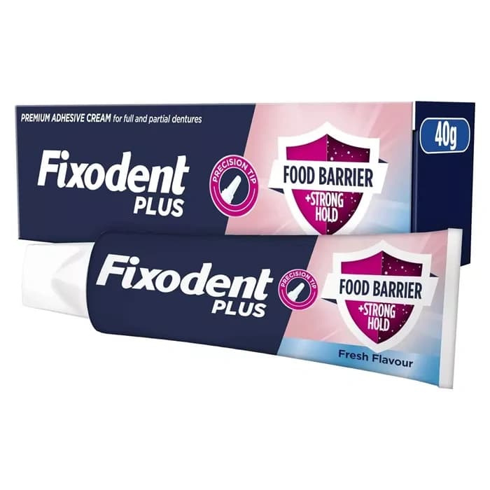 3x Fixodent Plus Premium Adhesive Cream 40g