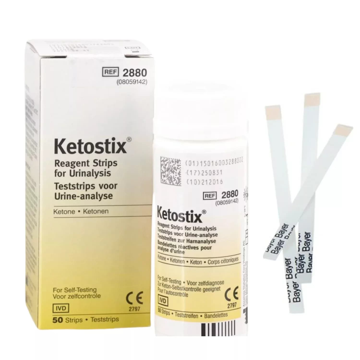 Ketostix Reagent Test Strips Ketone 50 stripes