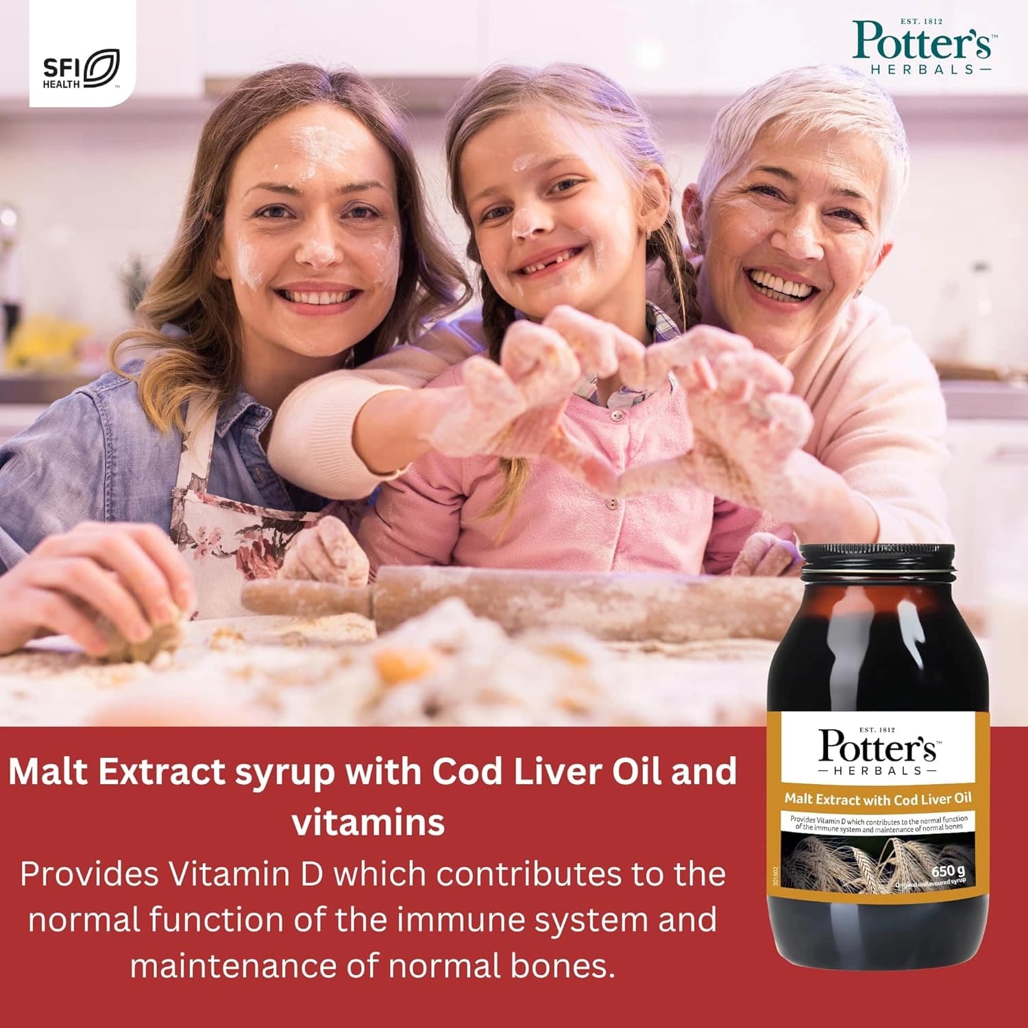 Potters Malt Extract with Cod Liver Oil Original 650g