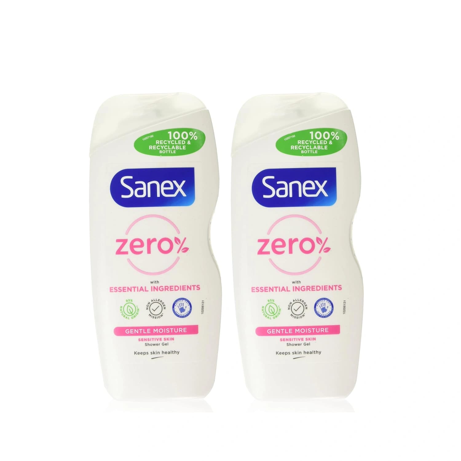 Sanex Zero Sensitive Skin Shower Gel 225ml – Pack 2