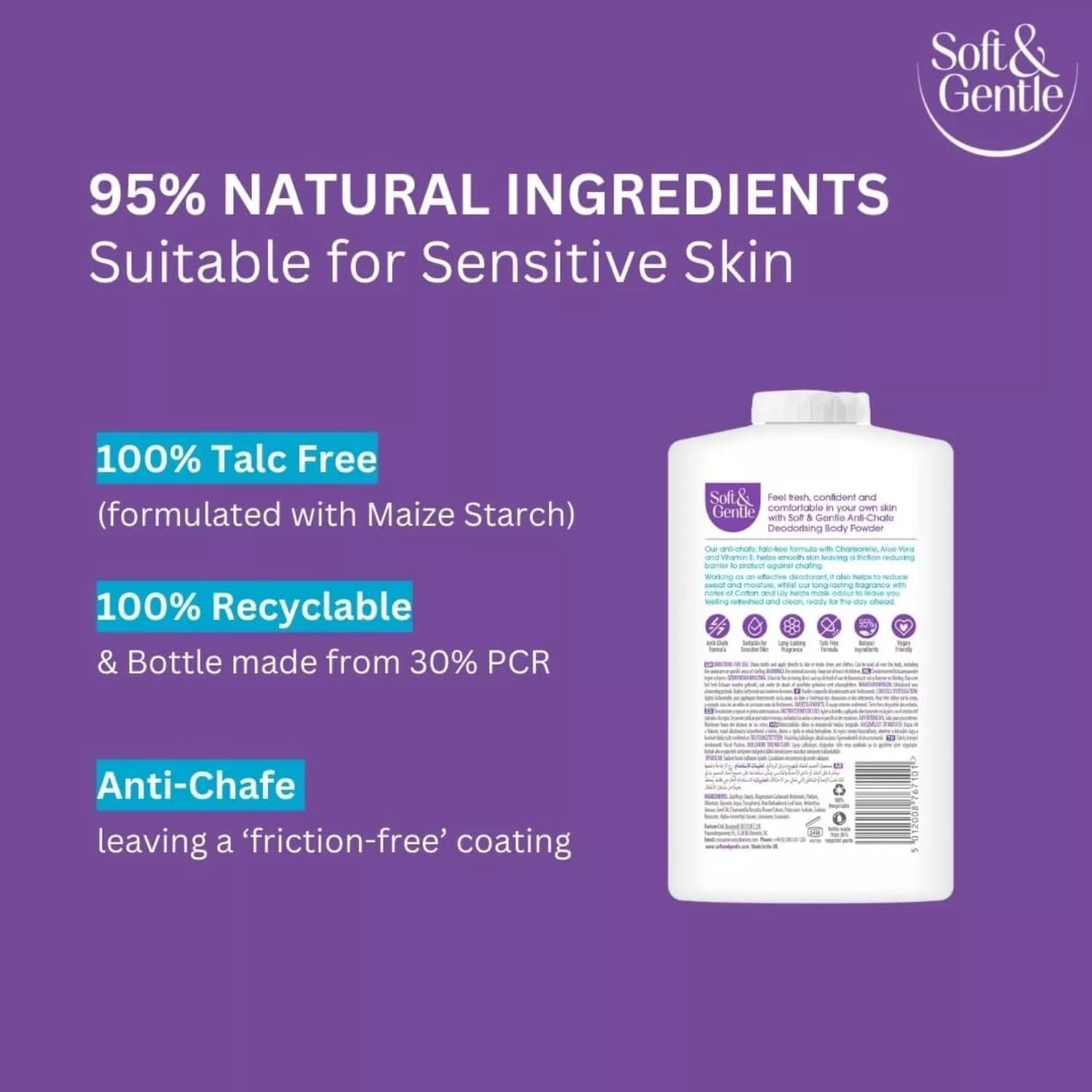 Soft and Gentle Fresh Cotton Body Powder 250g