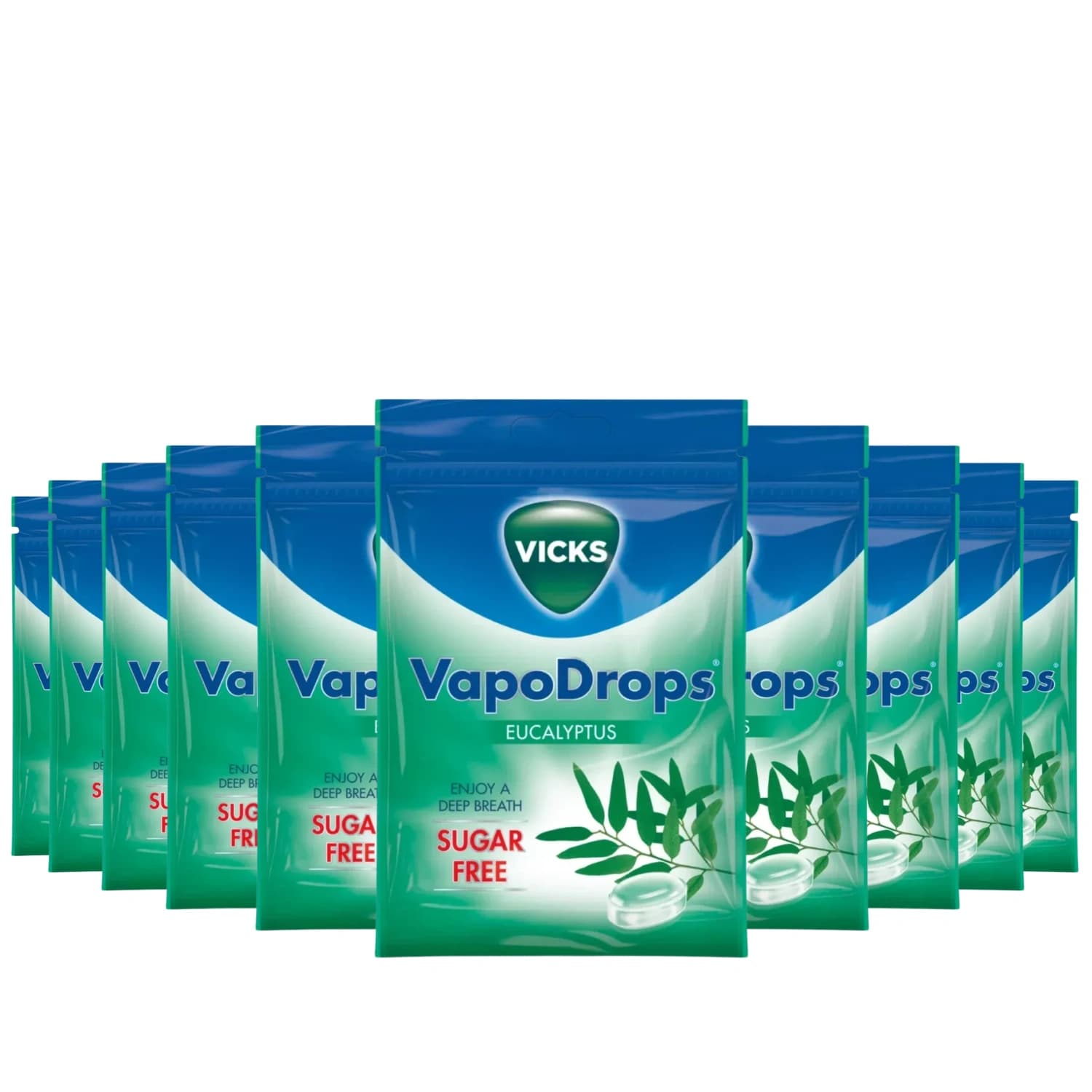 Vicks VapoDrops Eucalyptus Oil 72g – Pack 10