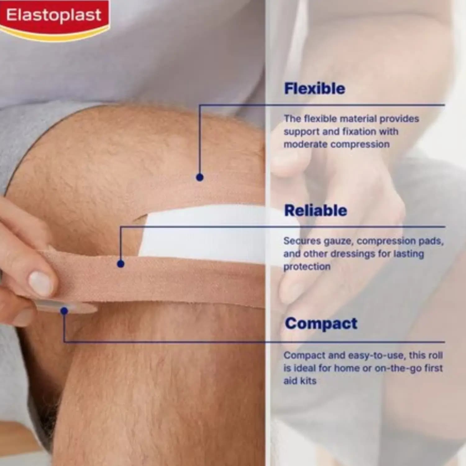 Elastoplast Fabric Elastic Roll Plaster 2.5cm x 3m