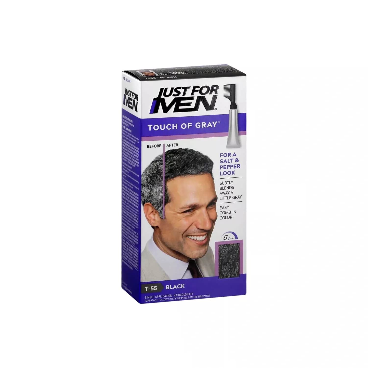 Just For Men T55 Touch of Grey Black Hair Dye