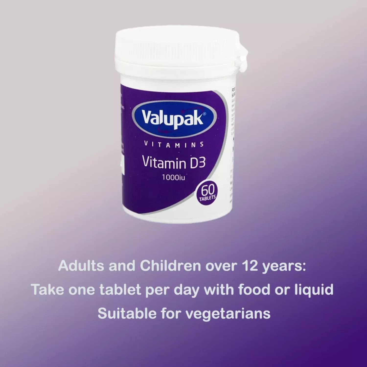 Valupak Vitamins Vitamin D3 1000 – 60 Tablets