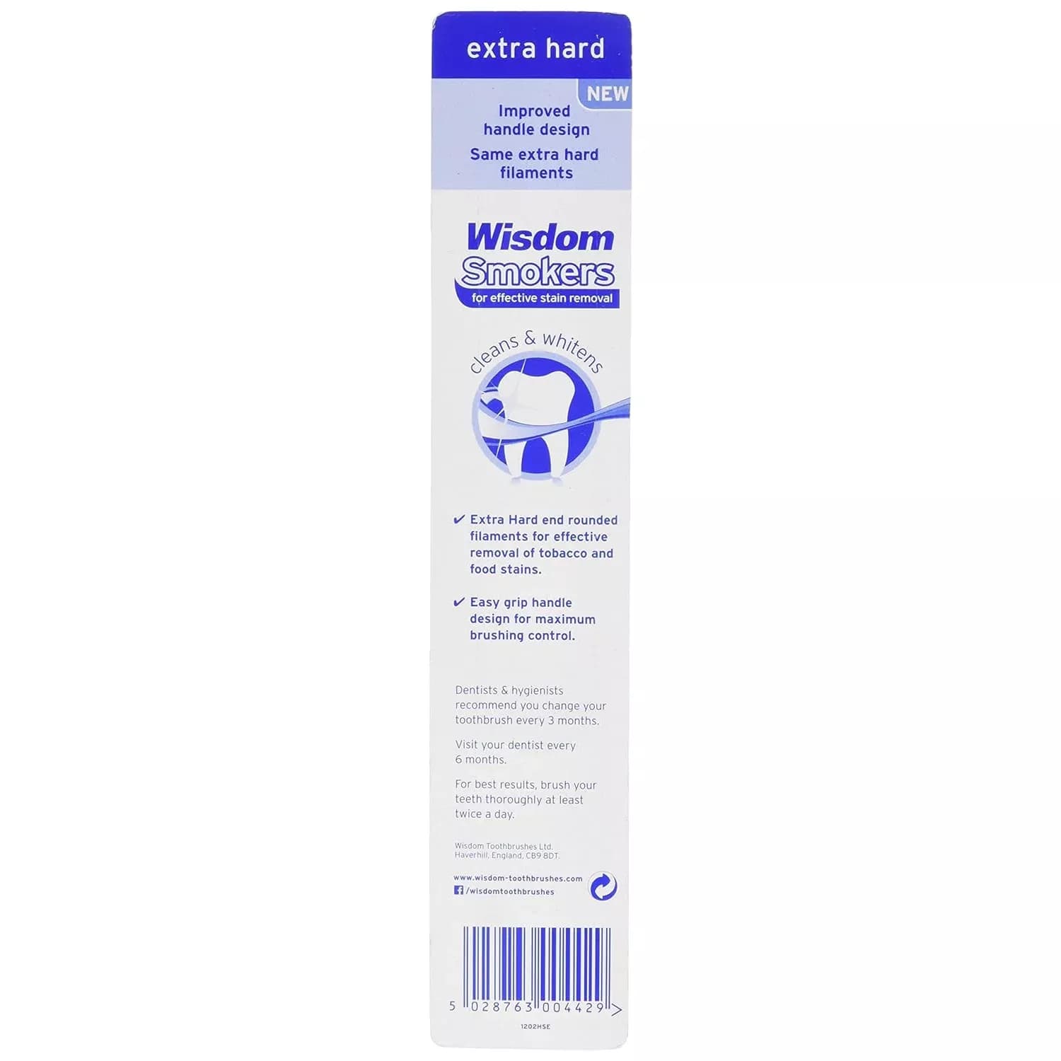 3x Wisdom Smokers Extra Hard Toothbrush