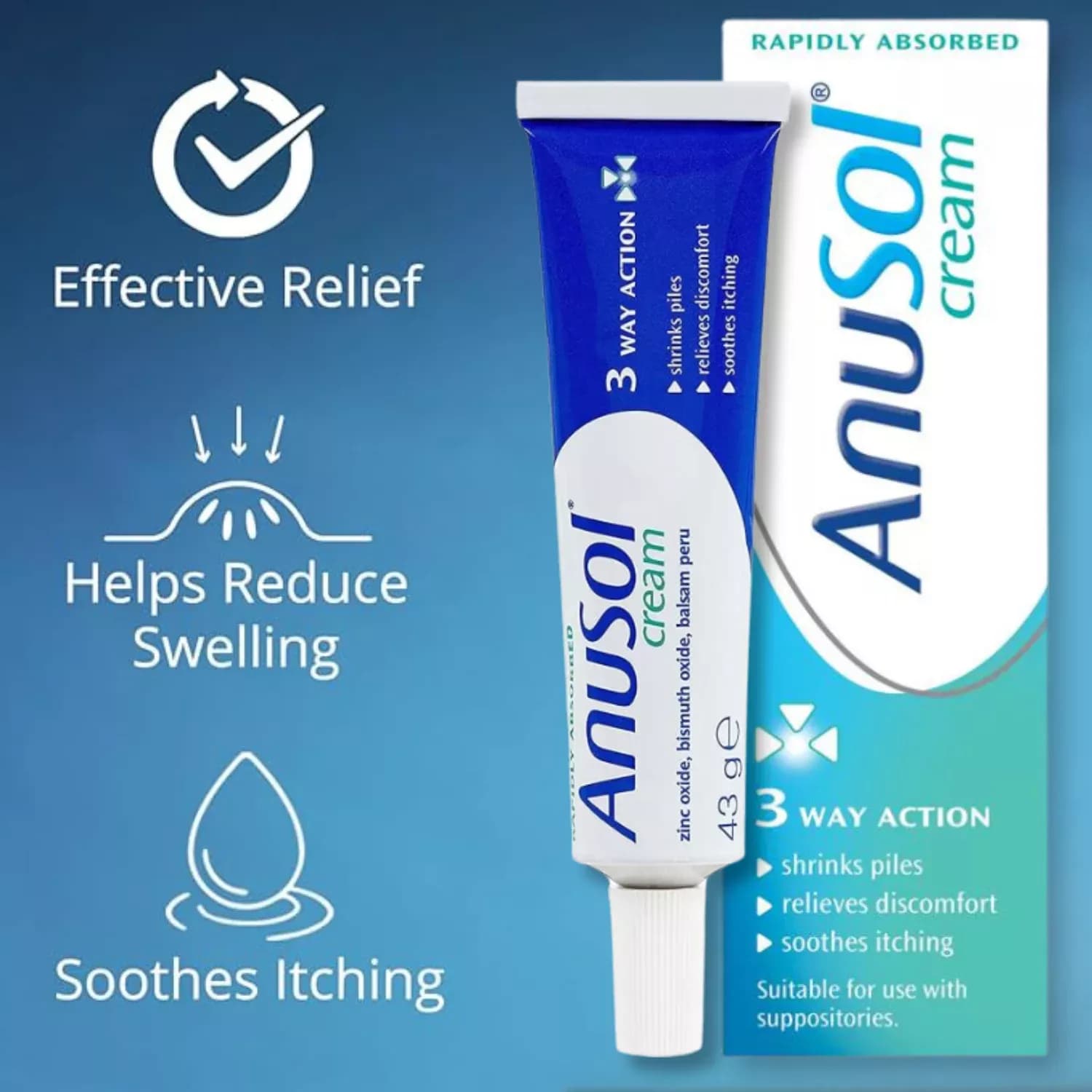 Anusol Haemorrhoids Piles Treatment Cream 43g