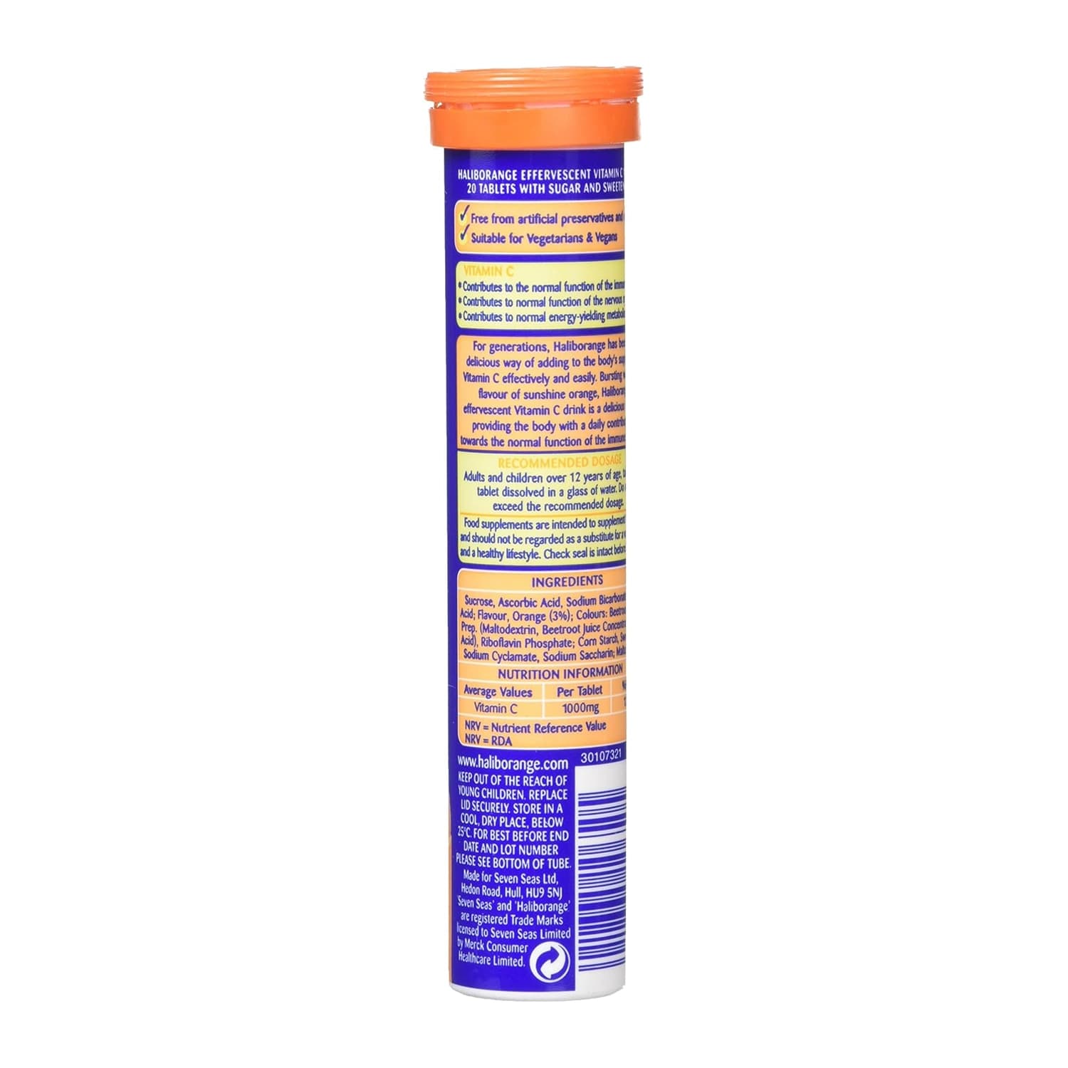 Haliborange Effervescent Vitamin C Orange 1000mg 20 Tablets