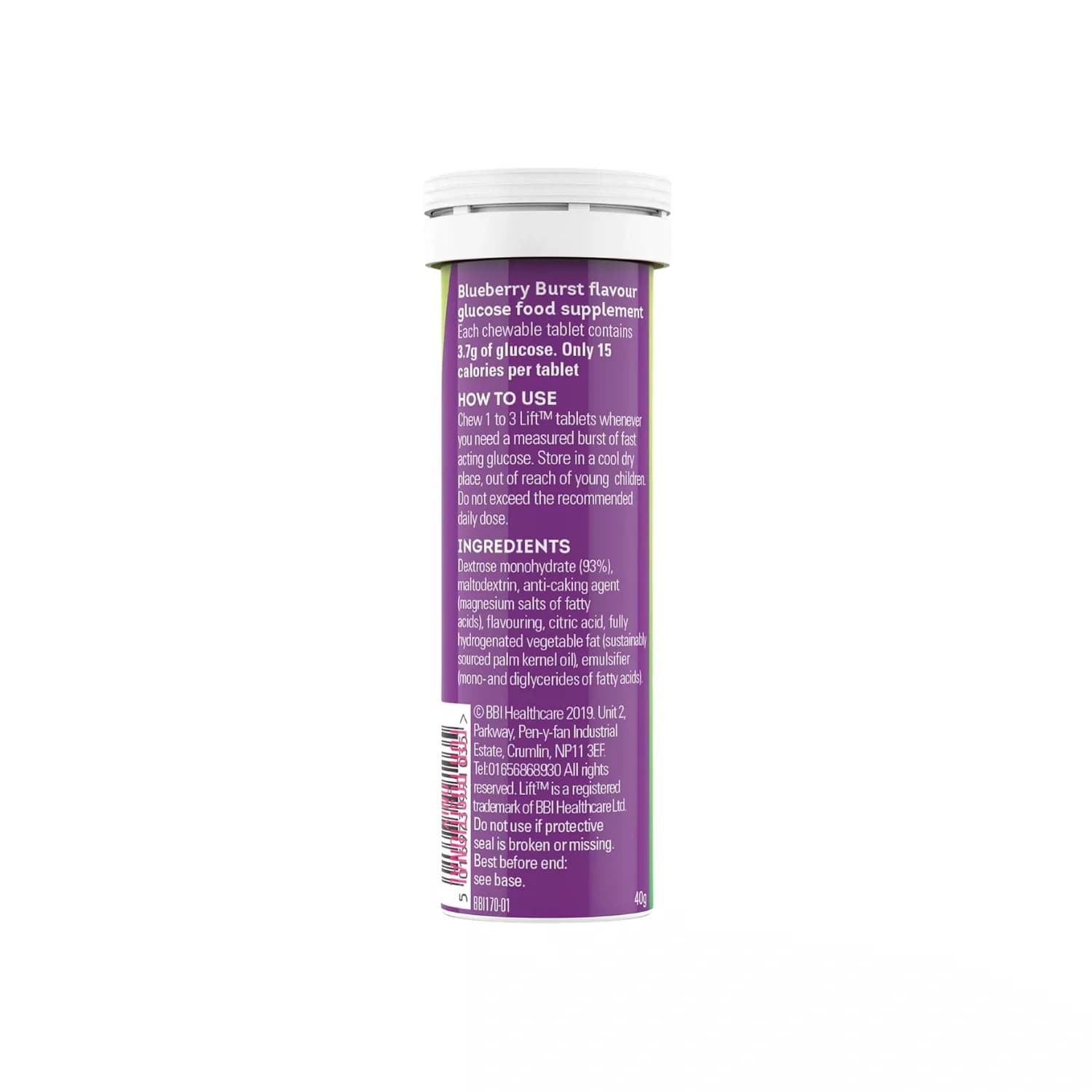 Lift Glucose Chewable Blueberry 10 Tablets | 6 Pack