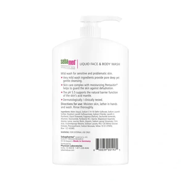 Sebamed Liquid Face & Body Wash 1000ml