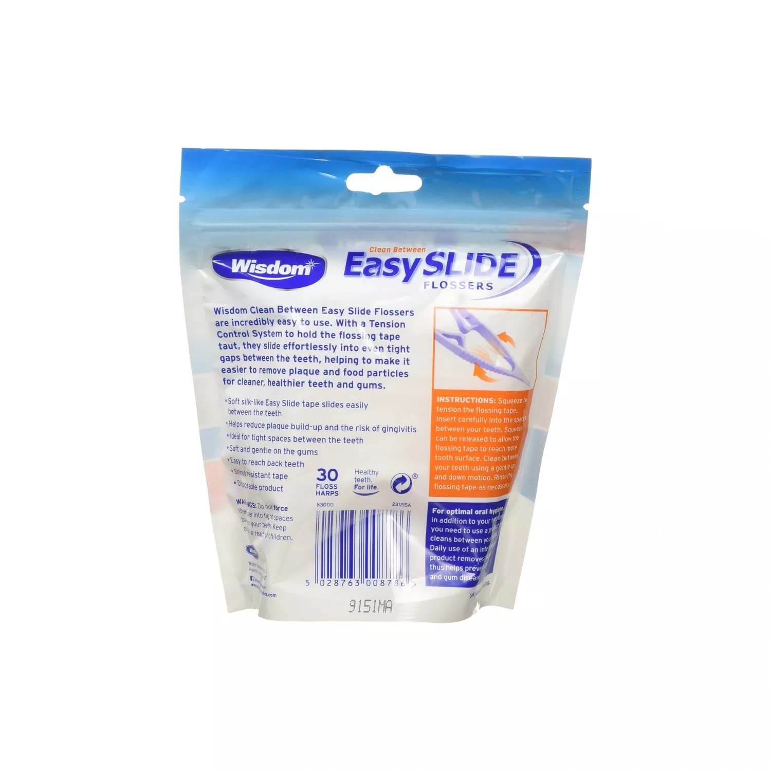 Wisdom Interdental Easy Slide Flossers 30Count