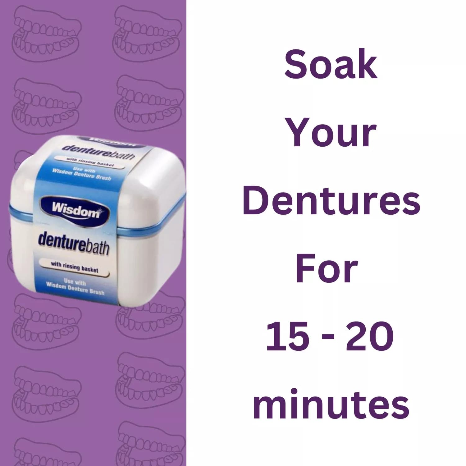 Wisdom Denture Bath With Rinsing Basket