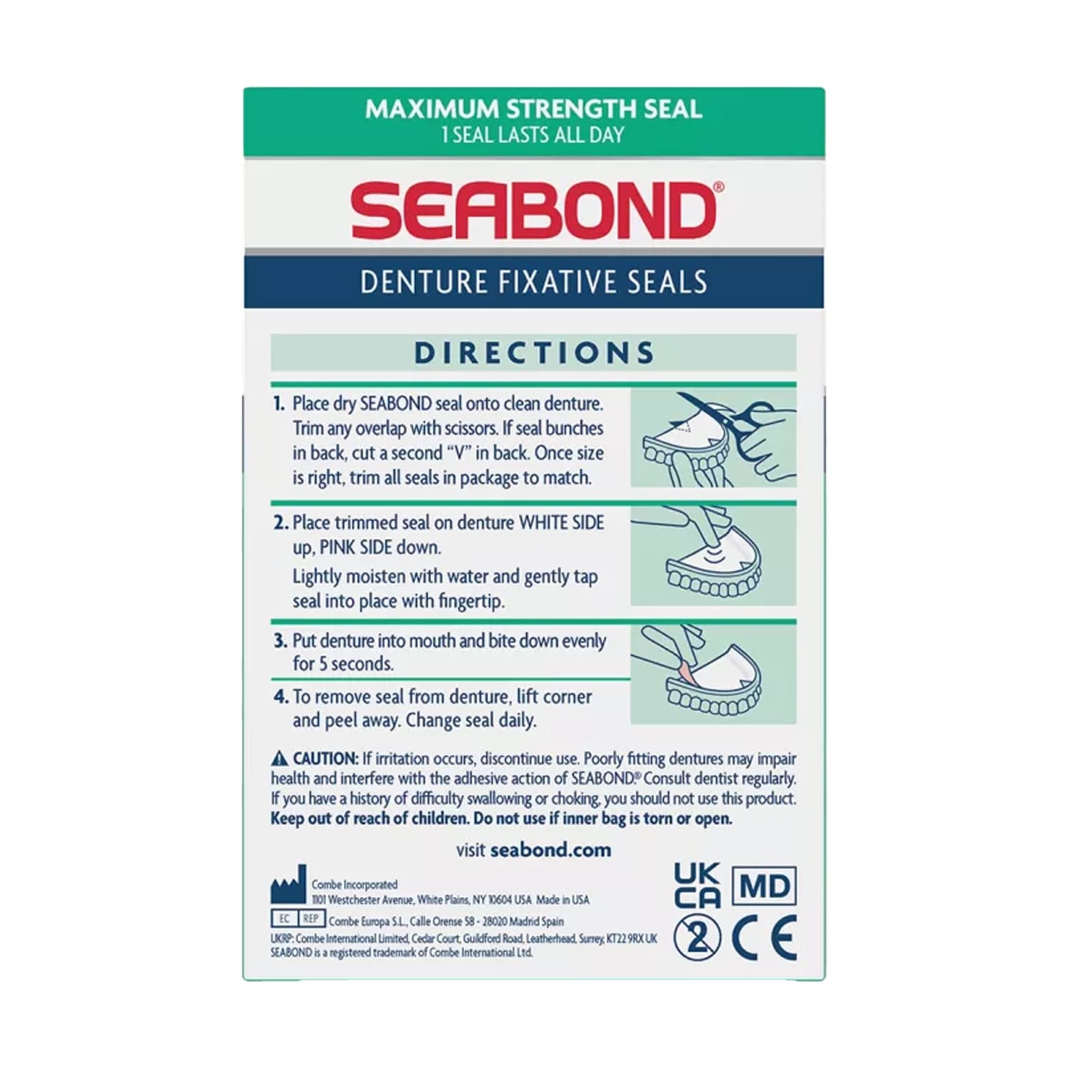 Seabond denture fixative seals original 15 uppers 4