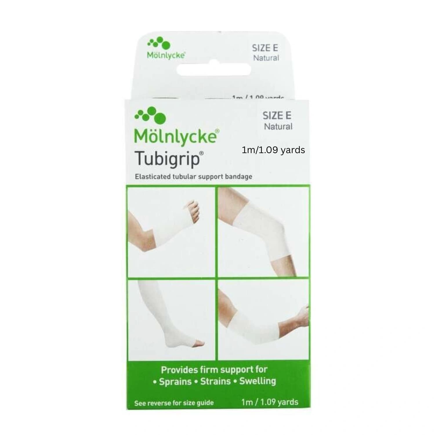 Tubigrip elasticated tubular support bandage e1 m