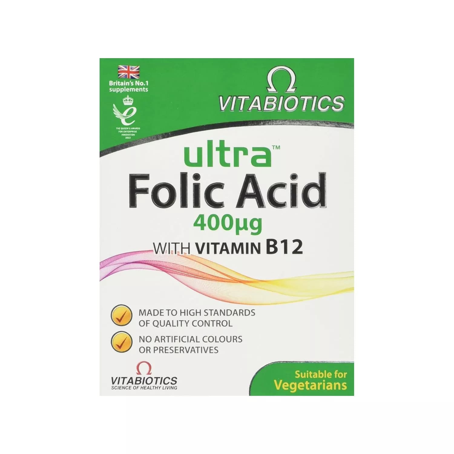 Vitabiotics ultra folic acid vitamin b9 with vitamin b12 60 tablets
