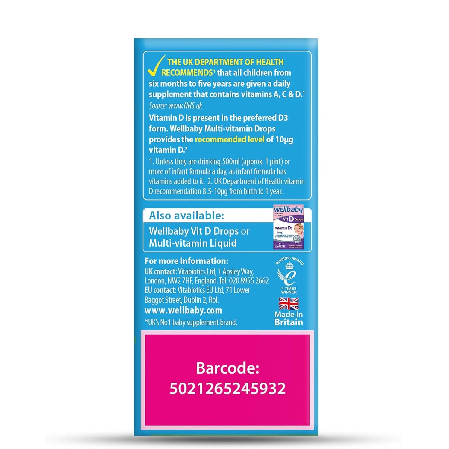 Vitabiotics wellbaby multi vitamin drops 30ml 2