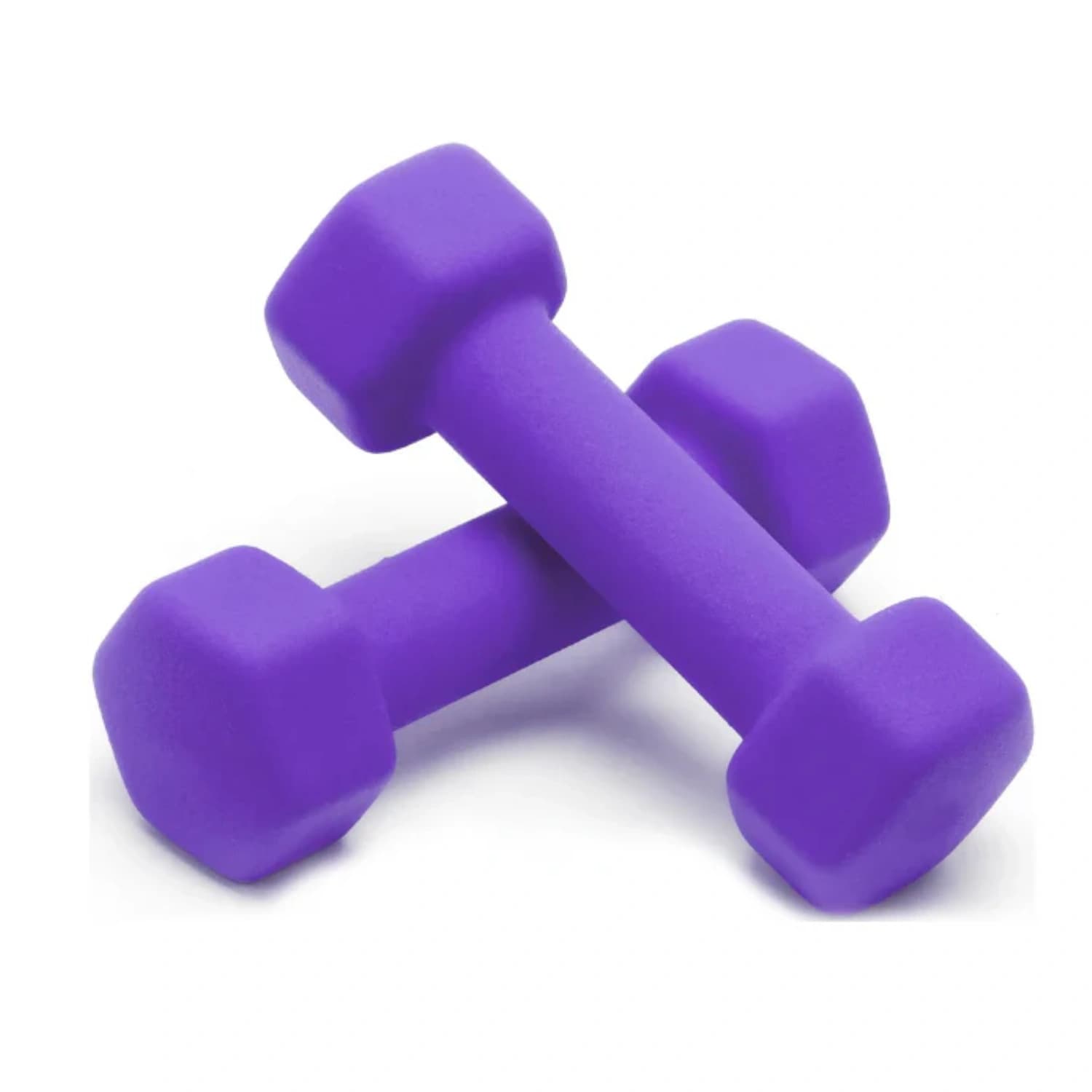 Kemket neoprene dumbbell set with carry case 10kg (green, purple, blue) (5)