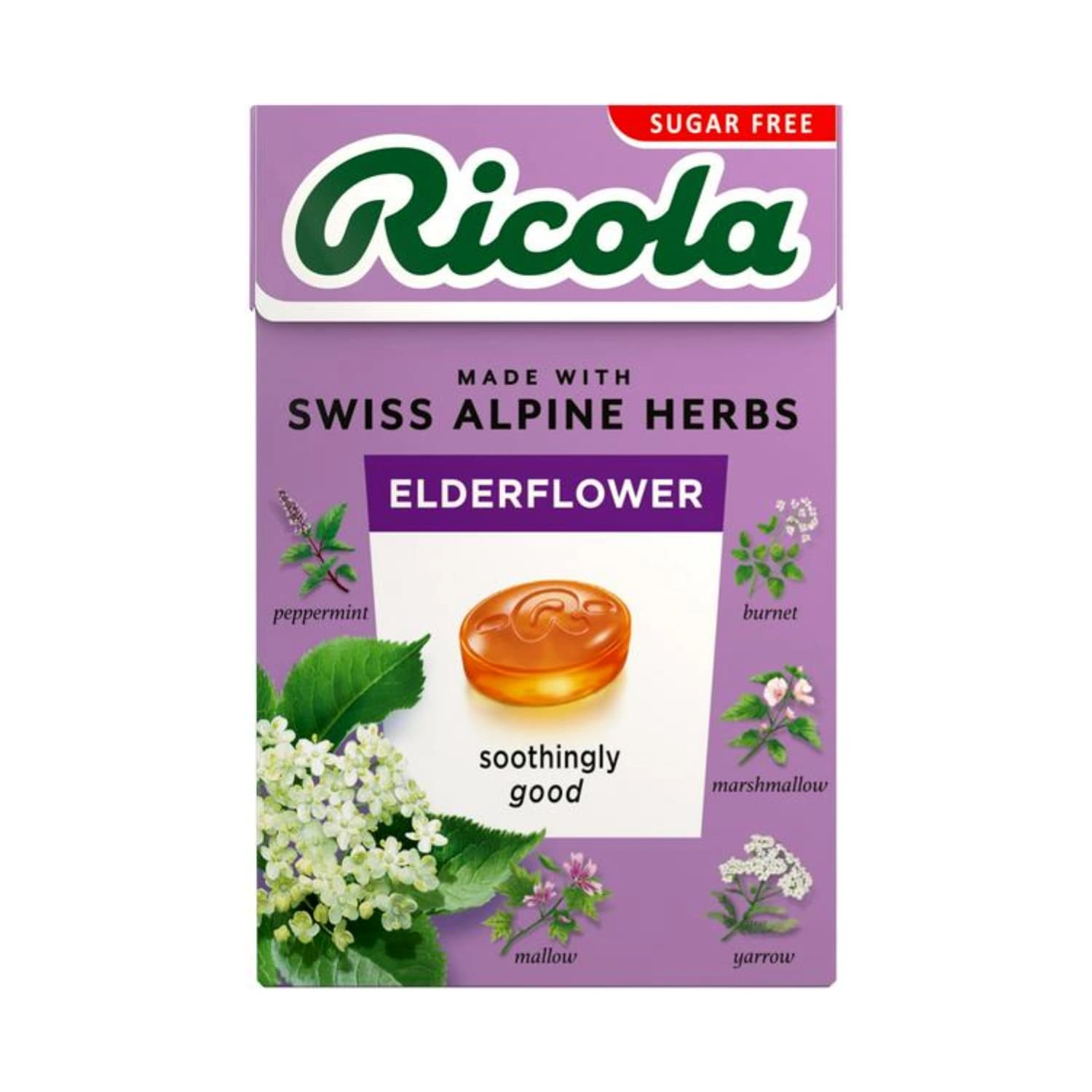 Ricola Delicious Elderflower Sugar Free Lozenges 45g