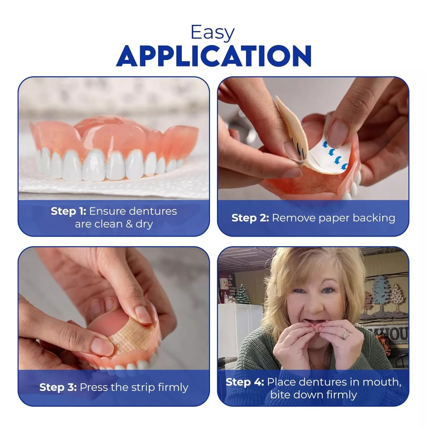 Secure Denture Adhesive Strips 15 Pack 1