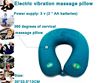 Picture of Kemket Massage Pillow Soft & Comfort With Double Button (on/off)  Vibrating Neck Pillow Massage For Stress and Tension Relief - Black