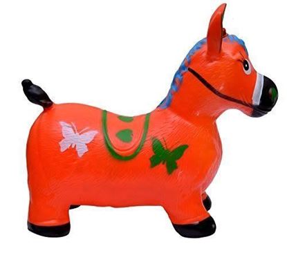Picture of Orange Horse Hopper - (Inflatable Space Hopper, Jumping Horse, Ride-on Bouncy Animal)