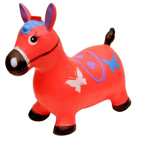 Picture of Red Horse Hopper - (Inflatable Space Hopper, Jumping Horse, Ride-on Bouncy Animal)