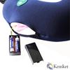 Picture of Kemket Massage Pillow Soft & Comfort With Double Button (on/off)  Vibrating Neck Pillow Massage For Stress and Tension Relief - Blue