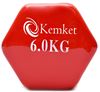 Picture of Kemket Vinyl Coated Dumbbells Set of 2 - 6kg Home Gym Fitness Exercise Biceps Weight Training 6Kg